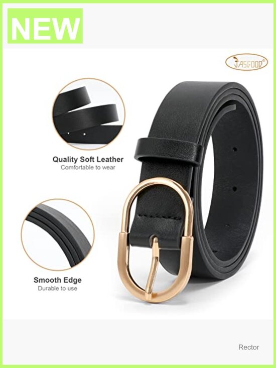 Fashion Leather Belt with Gold Buckle for Jeans main image 7